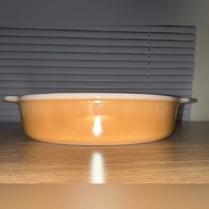 8in Fire King Peach Luster Baking Dish